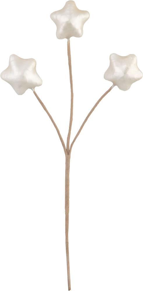 Vetvička MagicHome Vianoce, hviezdy, biela, 8,5 cm