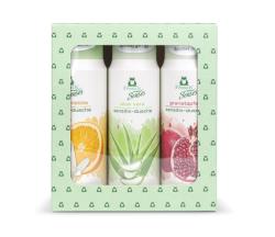 Sprava darekov Frosch EKO, sprchovacie gly, pomaran, aloe vera, grantov jablko, 3x