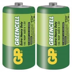 Zinko-chloridov batria GP Greencell R20 (D) 2ks