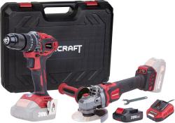 Set Worcraft COMB001, skrutkova� CHD-S20LiBA + uhlov� br�ska CAG-S20LiBE-125 mm, bezuhl�ko
