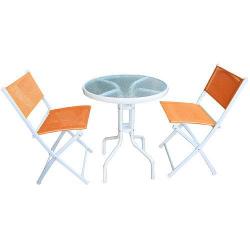 Set zhradn GARDENIA ORANGE, stl 60x70 cm, 2x stolika 46x56x85 cm, oranov