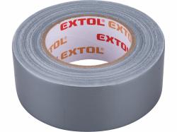 Pska lepiaca textiln, siv, 50mm x 50m, EXTOL PREMIUM