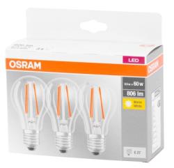 iarovka OSRAM BASIC LED FR 60 (ean9351) non-dim 7W/827 E27 2700K MULTIPACK, Star CLASSIC