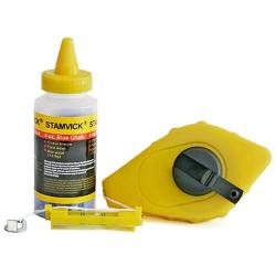 �n�ra mur�rska Strend Pro L-30 m, s nav�ja�om + modr� mur�rsky zna�kovac� p�der (pr�ok) a