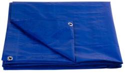 Plachta Tarpaulin Standard 4x5, zakrvacia, 80 g/m2, modr, s okami