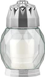 Kahanec Bolsius 2D Diamond Trasp, strieborn�, na hrob, s n�pl�ou 24 h