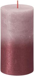 Svie�ka Bolsius Rustic, valcov�, Vianoce, Sunset Ash Rose+ Red, 130/68 mm