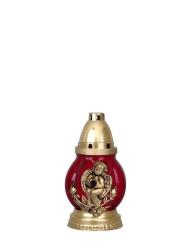 Kahanec Grave, �erven� sklo, s anjelikom, 60 g, 20 cm, 18 h, na hrob