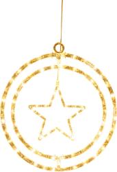 Dekor�cia MagicHome Vianoce, hviezda, plast, 80xLED tepl� biela, 32.5x36 cm, 3xAA