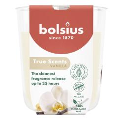 Svie�ka Bolsius True Scents, vanilka, 80x73 mm, v skle