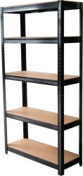 Reg�l Racks, kovov�, MDF, 5 pol�c, 1800x900x400 mm, antracit