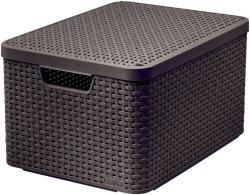 Ko��k s vekom Curver� STYLE2 LID L, tmavohnen�, s vekom, 45x25x33 cm