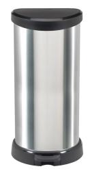 K�� Curver� DECO BIN 40 lit., strieborn�/�ierny, na odpad, s ped�lom