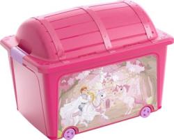 Box s vekom KIS W Box Princess, 50L, ruov, 39x57x43 cm, s kolieskami