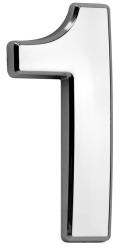 ��slo MagicHome "1" domov�, s lepiacou p�skou, strieborn�, popisn�, 70x100 mm, ABS