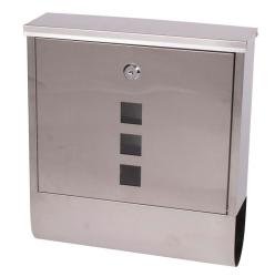 Schr�nka MADISON 340x310x100 mm, po�tov�, s r�rou na noviny, nerez