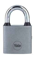 Z�mok Yale Y111S/38/121/1, visiaci, �elezn�, strieborn�, 38 mm, 3 k���e