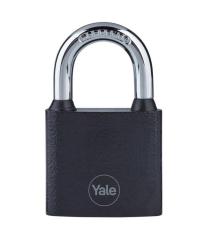 Z�mok Yale Y111B/38/121/1, visiaci, �elezn�, �ierny, 38 mm, 3 k���e