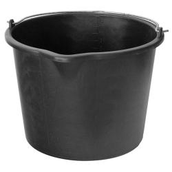 Vedro ReCycled� 12 lit, stavebn�, plast, s v�levkou, �ierne