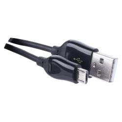 Nabjac a dtov kbel USB-A 2.0 / micro USB-B 2.0, Quick Charge, 1 m, ierny