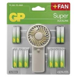 GP alkalick� bat�ria SUPER AA 12+AAA 12+Fan BL