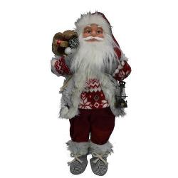 Dekorcia MagicHome Vianoce, Santa s vestou, 60 cm