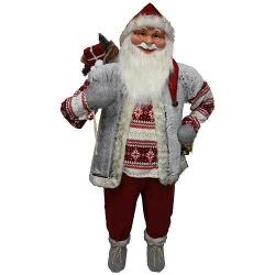 Dekorcia MagicHome Vianoce, Santa s vestou, 150 cm