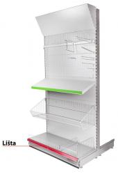 Lita Racks H29 na cenovky, 665 mm, erven *S*