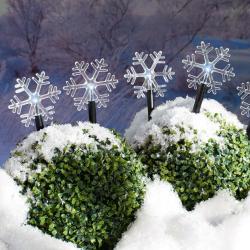 Reaz MagicHome Vianoce Frozen SnowFlake, 5 LED studen biela, 3xAA, IP44, exterir, osvet