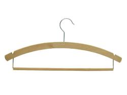 Ve�iak, p�nsky, bukov� drevo, 420x8mm, voskovan�, so z�rezom, niklovan� L-h�k