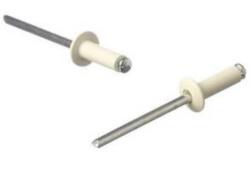 Nit trhac 4x12 Al/St RAL 9010 biela