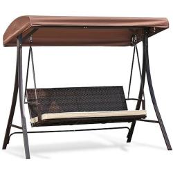 Hojda�ka HURGHADA, max. 240 kg, 201x122x182 cm, z�hradn�, vzor ratan