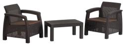 Set terasov CAYMAN, Mocca bov, stl, kreslo 1+1