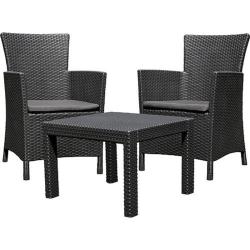 Set terasov� Allibert ROSARIO, graphite/coolgray, st�l, 2x kreslo