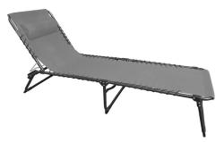 Leh�tko VERACRUZ, siv�, polohovate�n�, 190x58x28 cm