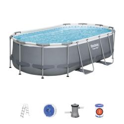 Baz�n Bestway� Power Steel�, 56620, kartu�ov� filtr�cia, rebr�k, d�vkova�, 427x250x100 cm