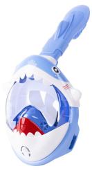 Maska �norchlovacia Shark, celotv�rov�, pre deti 4+, XS, modr�