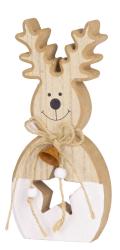 Dekorcia MagicHome Vianoce Woodeco, Sob, bal. 4 ks, 9x20 cm