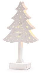 Dekorcia MagicHome Vianoce Woodeco, Stromek s podestou, 8 LED, 22x38 cm