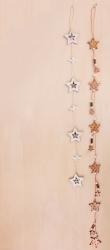 Dekorcia MagicHome Vianoce Woodeco, Hviezda so srdiekami, bal. 5 ks, 60 cm