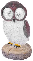 Dekorcia Strend Pro Gecco, sova, 14x14x25 cm, polyresin, solar, 2 LED, AA