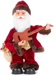 Dekorcia MagicHome Vianoce, Santa s gitarou, 3xAAA, 35 cm, hrajci