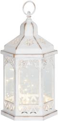 Lamp MagicHome Vianoce Morocco, LED tepl biela, biely, 3xAAA, plast, asova, 18x15x32