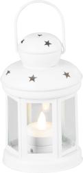 Lamp MagicHome Vianoce, biely, s LED sviekou tepl biela, 10x15/20 cm, pohybliv plame