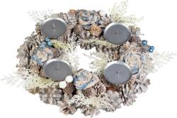 Veniec MagicHome Vianoce, adventn, modro-biely, 30 cm