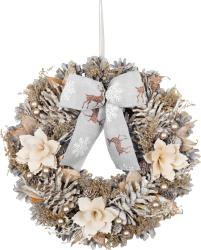 Veniec MagicHome Vianoce, zvesn, prrodn, s maou, 30 cm