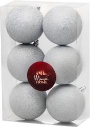 Gule MagicHome Vianoce, 6 ks, �ed�, na viano�n� strom�ek, 8 cm