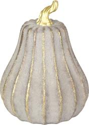 Dekor�cia MagicHome Nature, tekvica, polyresin, zlato-siv�, 16,2x16,2x21,4 cm