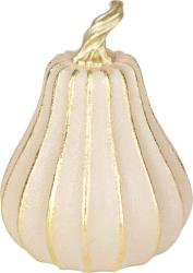 Dekor�cia MagicHome Nature, tekvica, polyresin, zlato-b�ov�, 12,2x12,2x16,2 cm