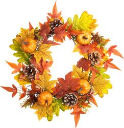 Veniec MagicHome Nature, jesenn, oranov, javorov listy, 40 cm